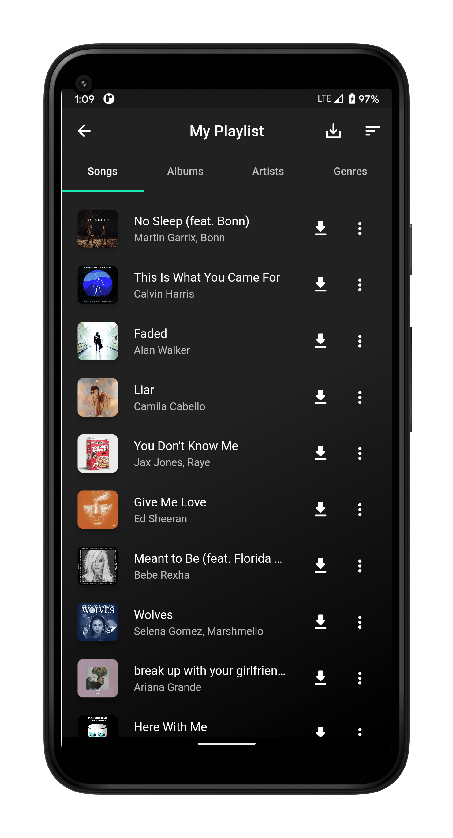 Image Displaying Songs for Download
